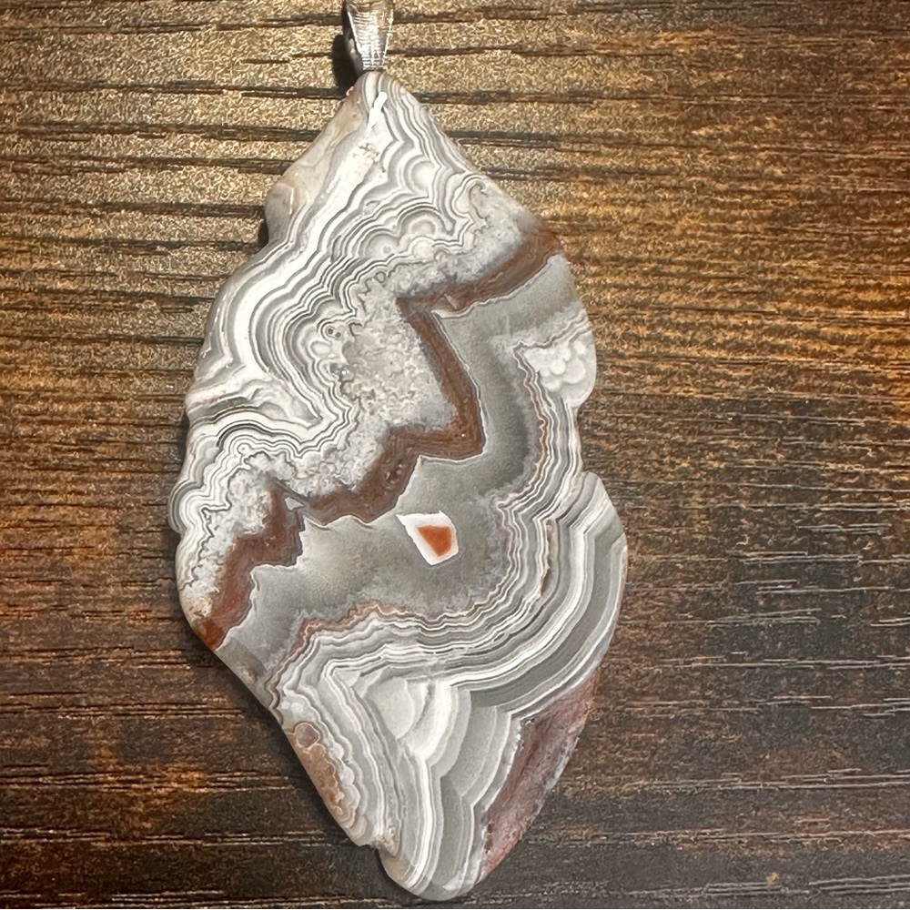 Crazy Lace Agate Gemstone Pendant Handmade